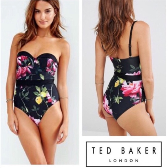 NWT TED BAKER Citrus Bloom One-Piece Swimsuit swim - Picture 3 of 16